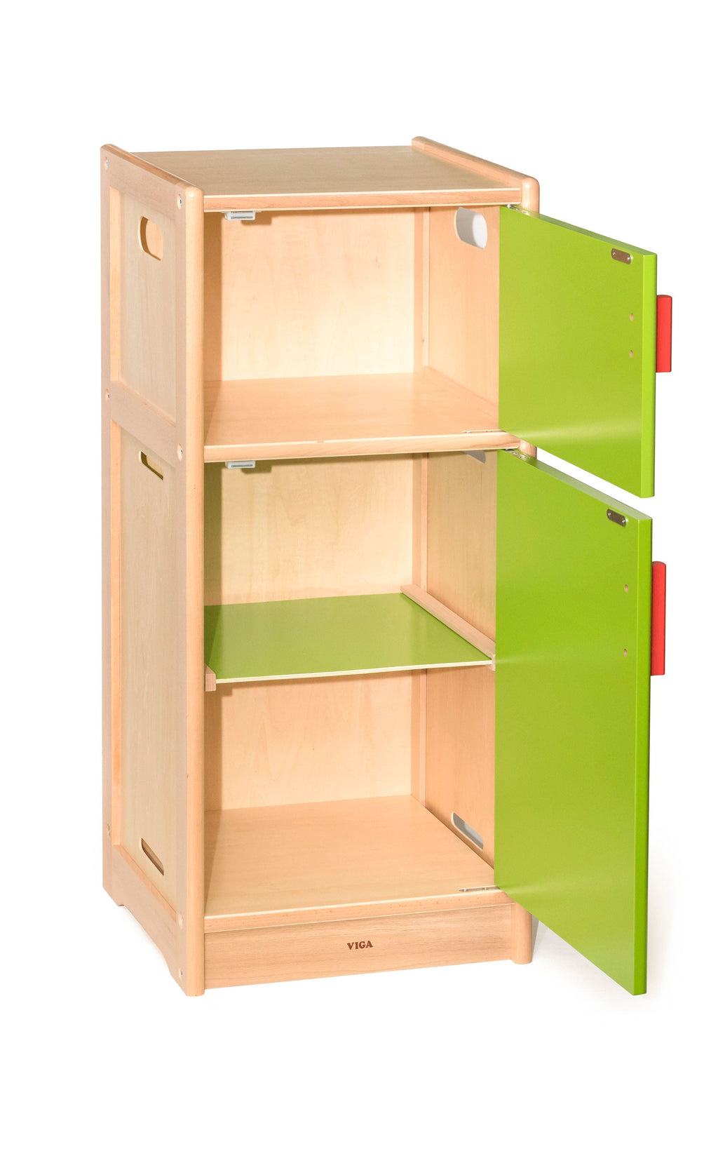 Viga Premium Light Beechwood Play Refrigerator - 92cm Double Door Unit
