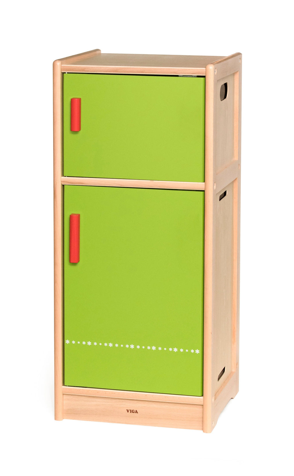 Viga Premium Light Beechwood Play Refrigerator - 92cm Double Door Unit