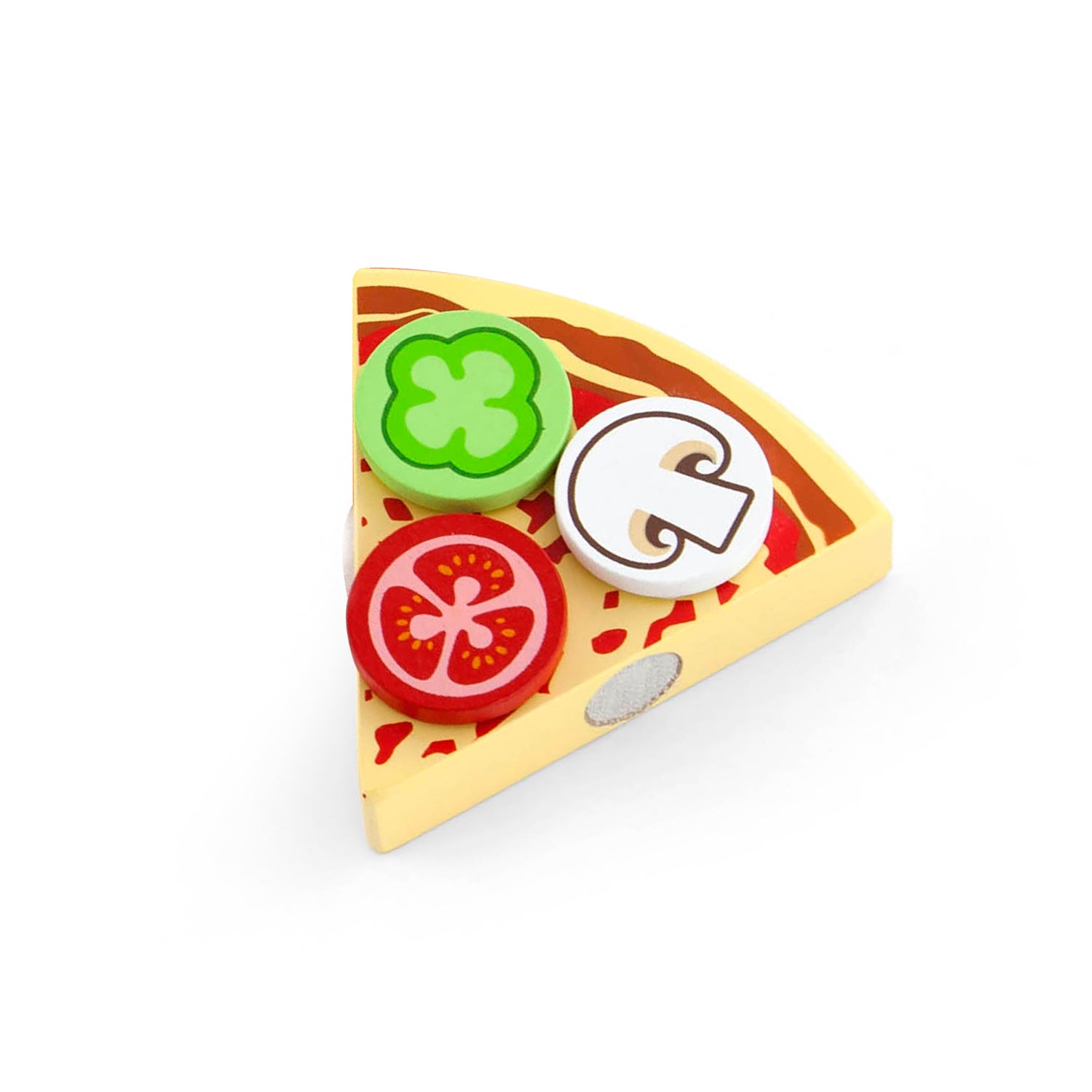 Viga Wooden Pizza Slicing Set - 26-Piece Montessori Fractions & Role Play Toy
