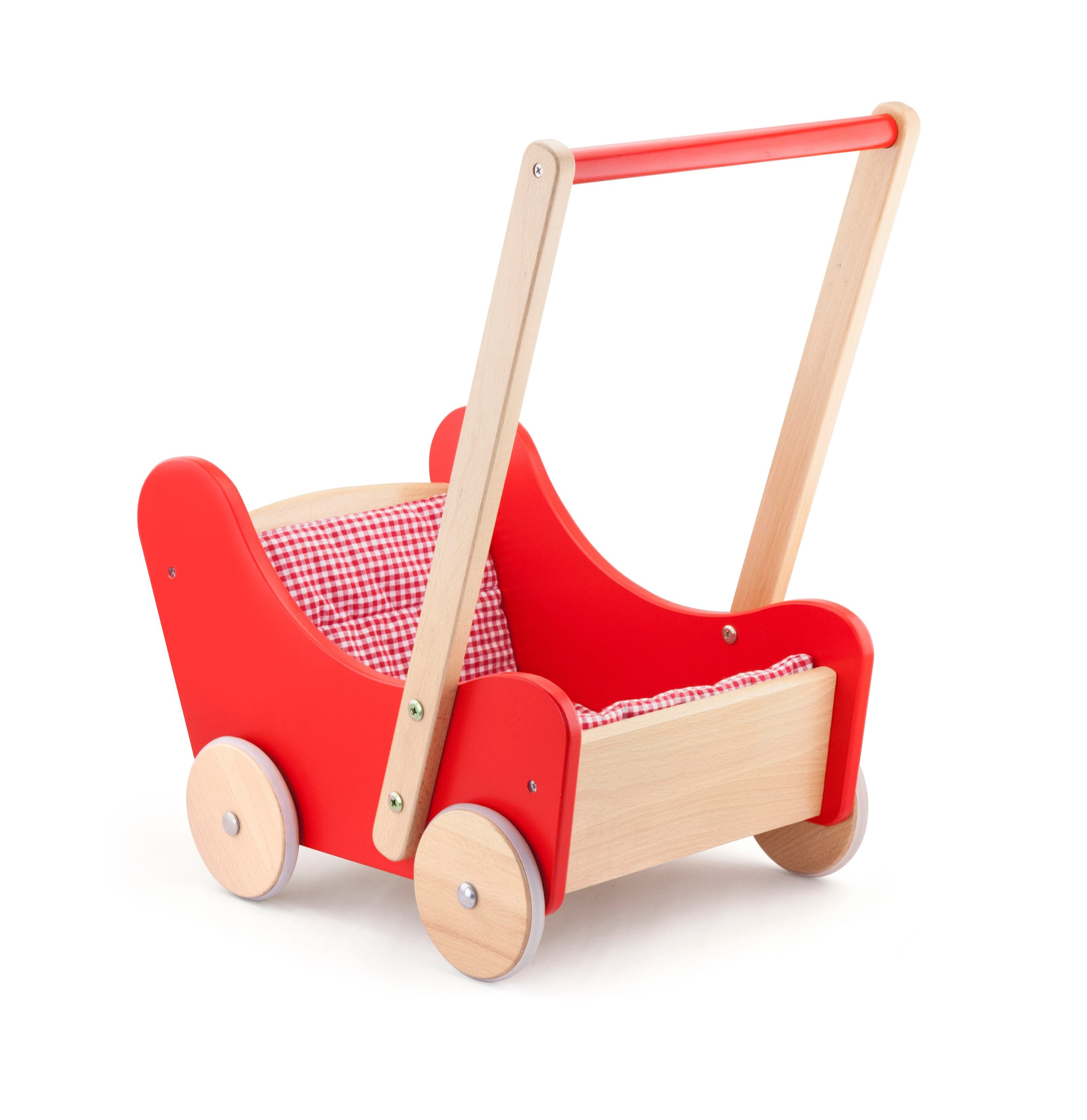 Viga Premium Wooden Doll Stroller & Walker - 2-in-1 Nurturing Role Play Toy
