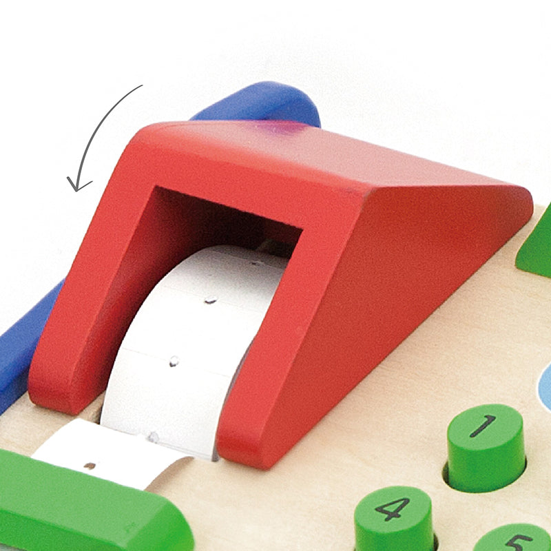 Viga 44-Piece Mini Wooden Cash Register Set - Montessori Math & Money Learning Toy