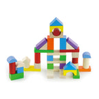 Viga 100-Piece Classic Wooden Building Blocks with Large Storage Bucket