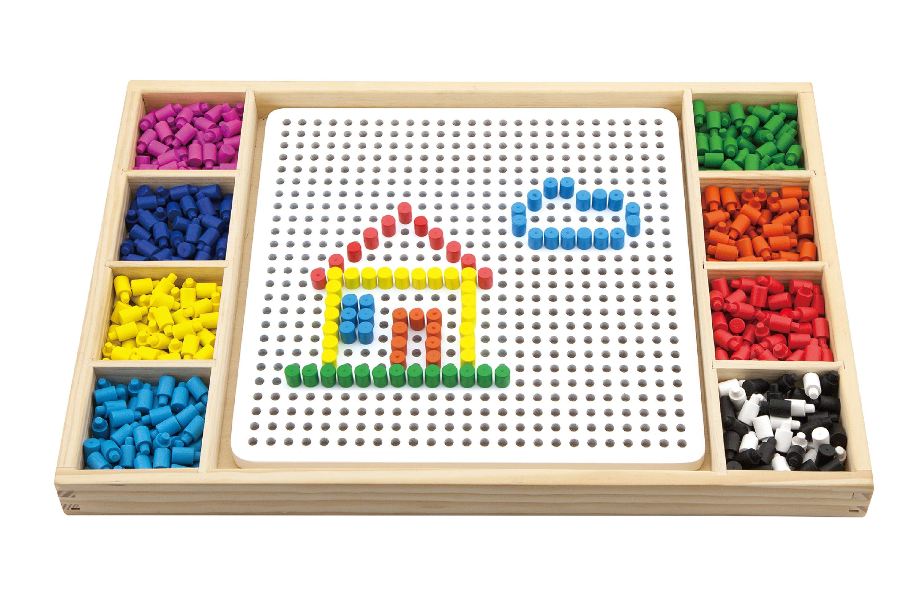 Viga 2-in-1 Wooden Creative Pegboard & Ludo Game - 427pc Master Creative Set