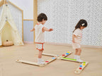 Viga 7-Piece Wooden Sensory Balance Beam Set - Modular Obstacle Course for Toddlers