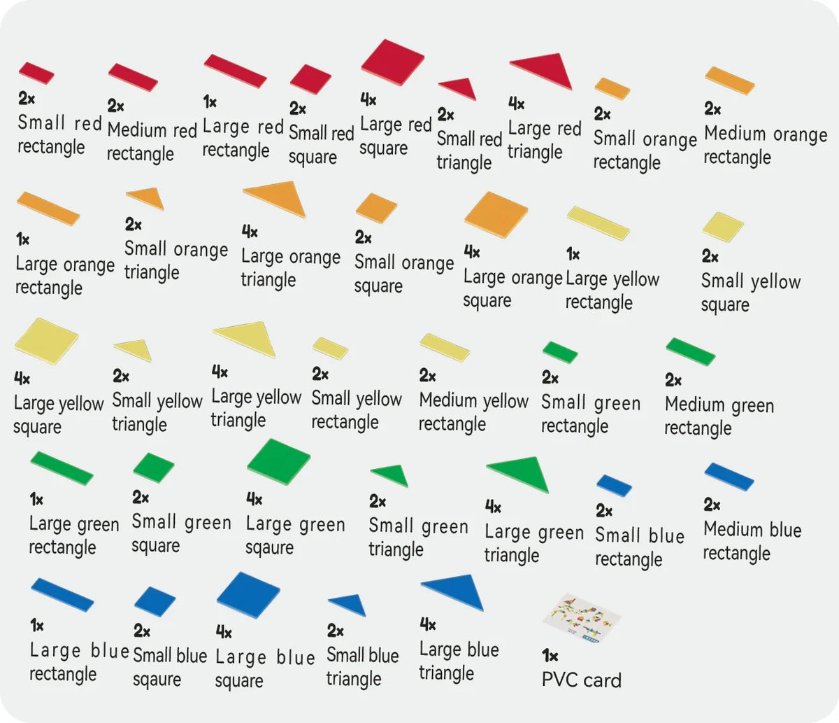 Triangle and Square Shape Magnetic Blocks