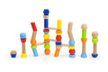 Viga Geometric Stacking Tower - 53pc Balancing & Engineering Set with Beechwood Box