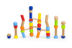 Viga Geometric Stacking Tower - 53pc Balancing & Engineering Set with Beechwood Box