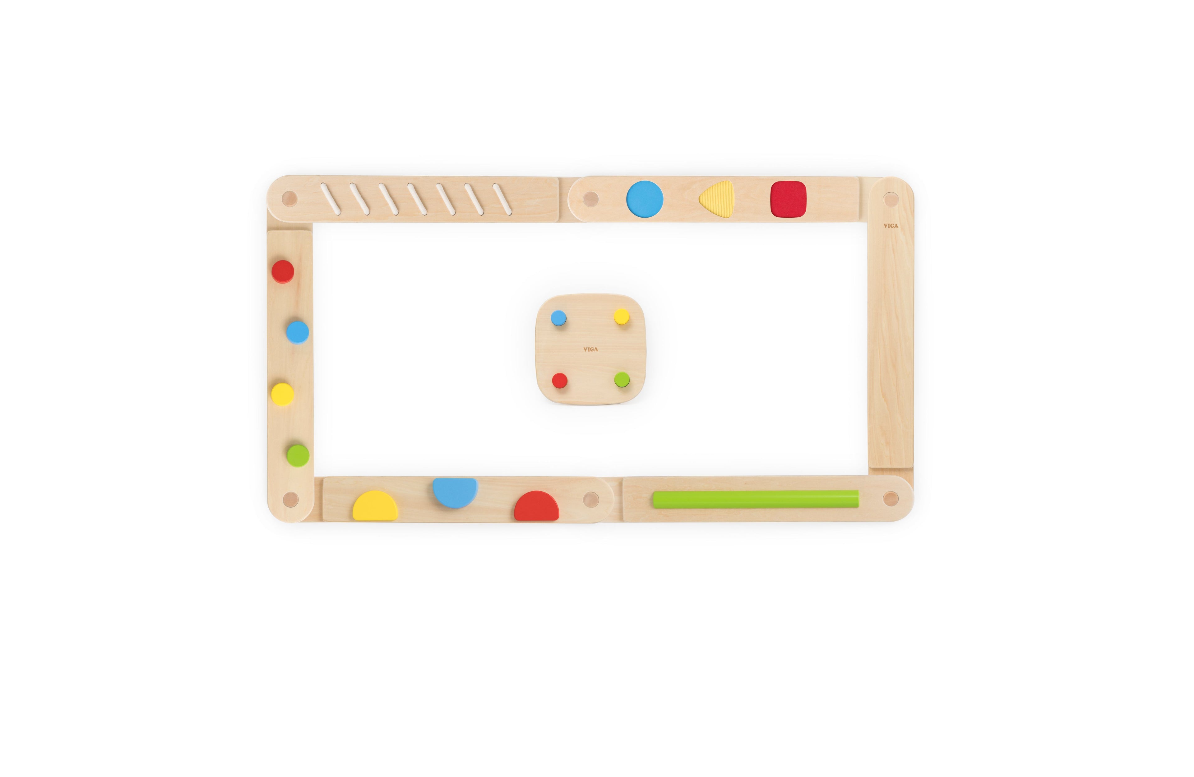 Viga 7-Piece Wooden Sensory Balance Beam Set - Modular Obstacle Course for Toddlers