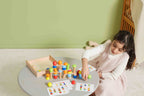 Viga Geometric Stacking Tower - 53pc Balancing & Engineering Set with Beechwood Box